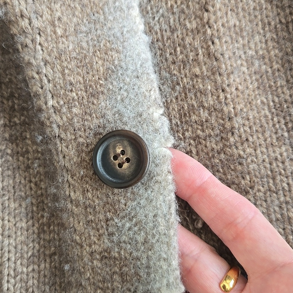 Avant Toi Cashmere Blend Textured Cardigan, Distressed Look, Unique, Quiet Lux - Picture 7 of 14